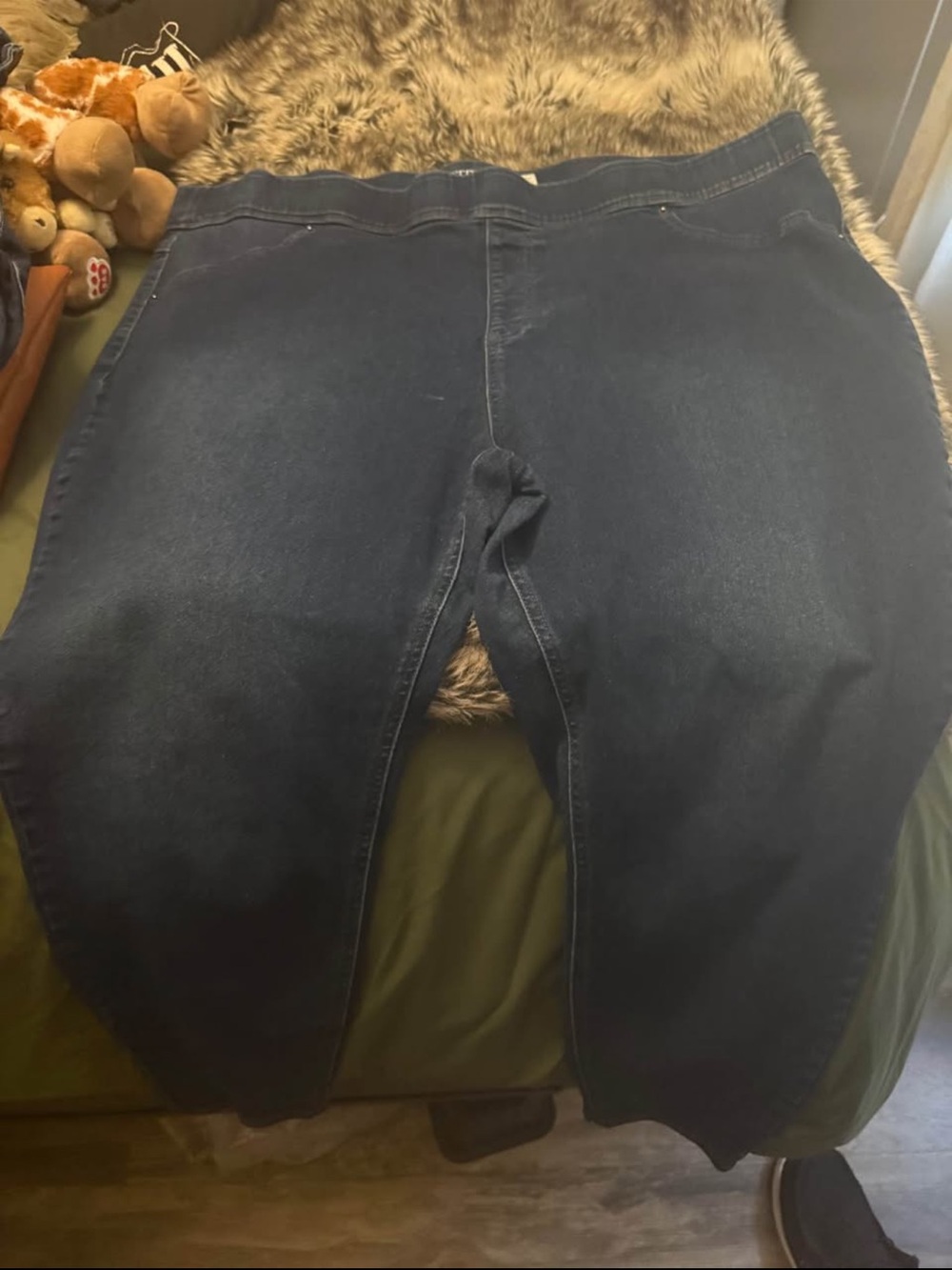 Terra & Sky Dark Blue Plus-Size Stretch Jeggings